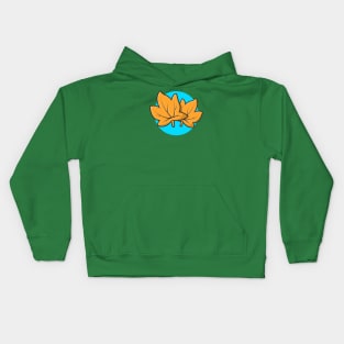 Maple Leaves Autumn Season Cartoon Vector Icon Illustration Kids Hoodie